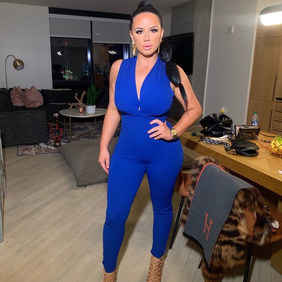 Blue jumpsuit worn once - Picture 1 of 1